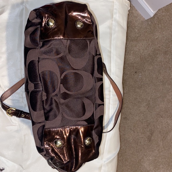Brown Coach purse with wallet - Picture 4 of 6